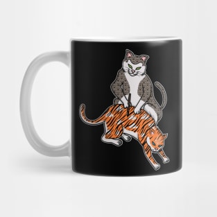 Cat Inking Tiger Tattoo On Cat Mug